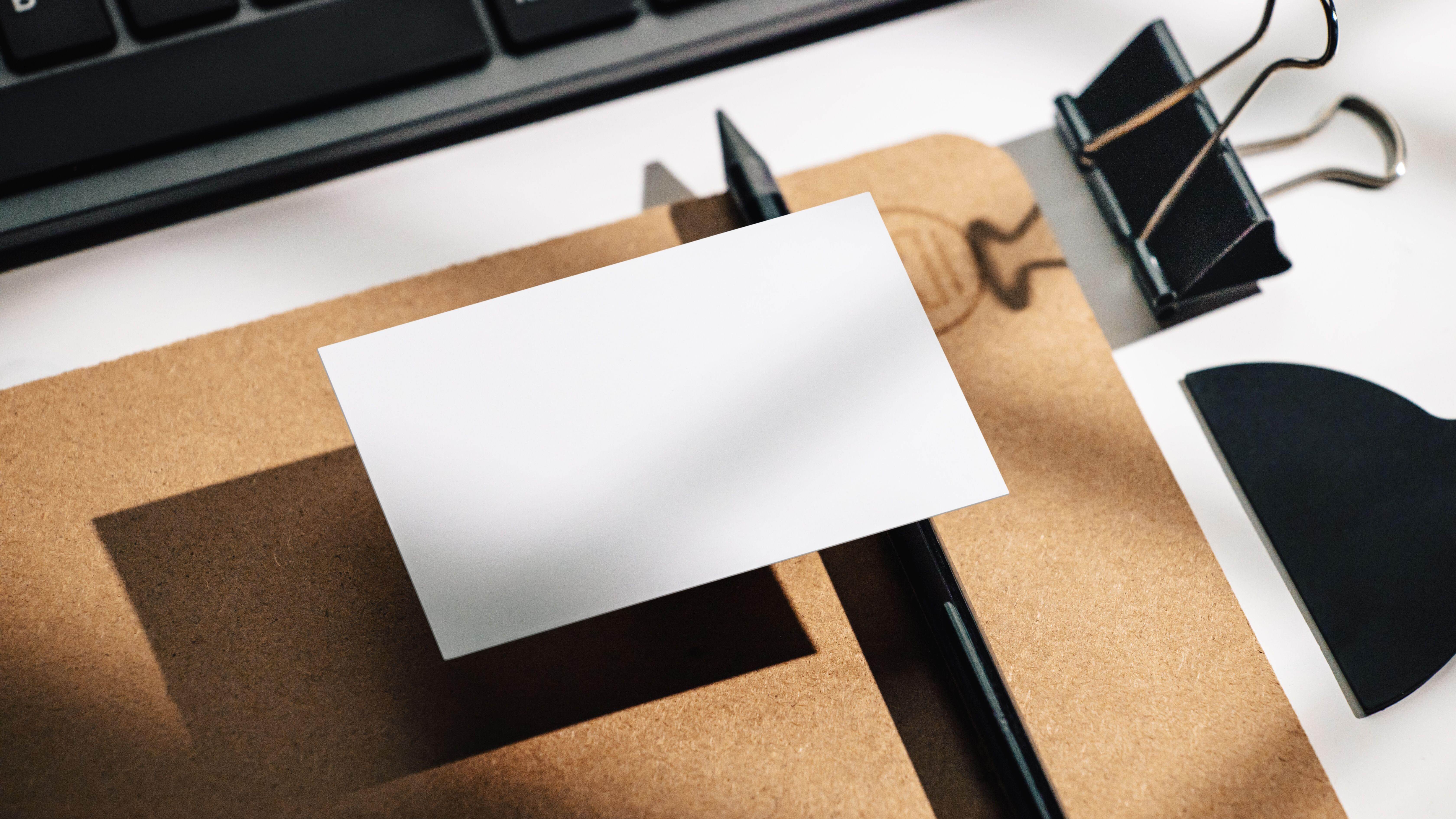 back of business card