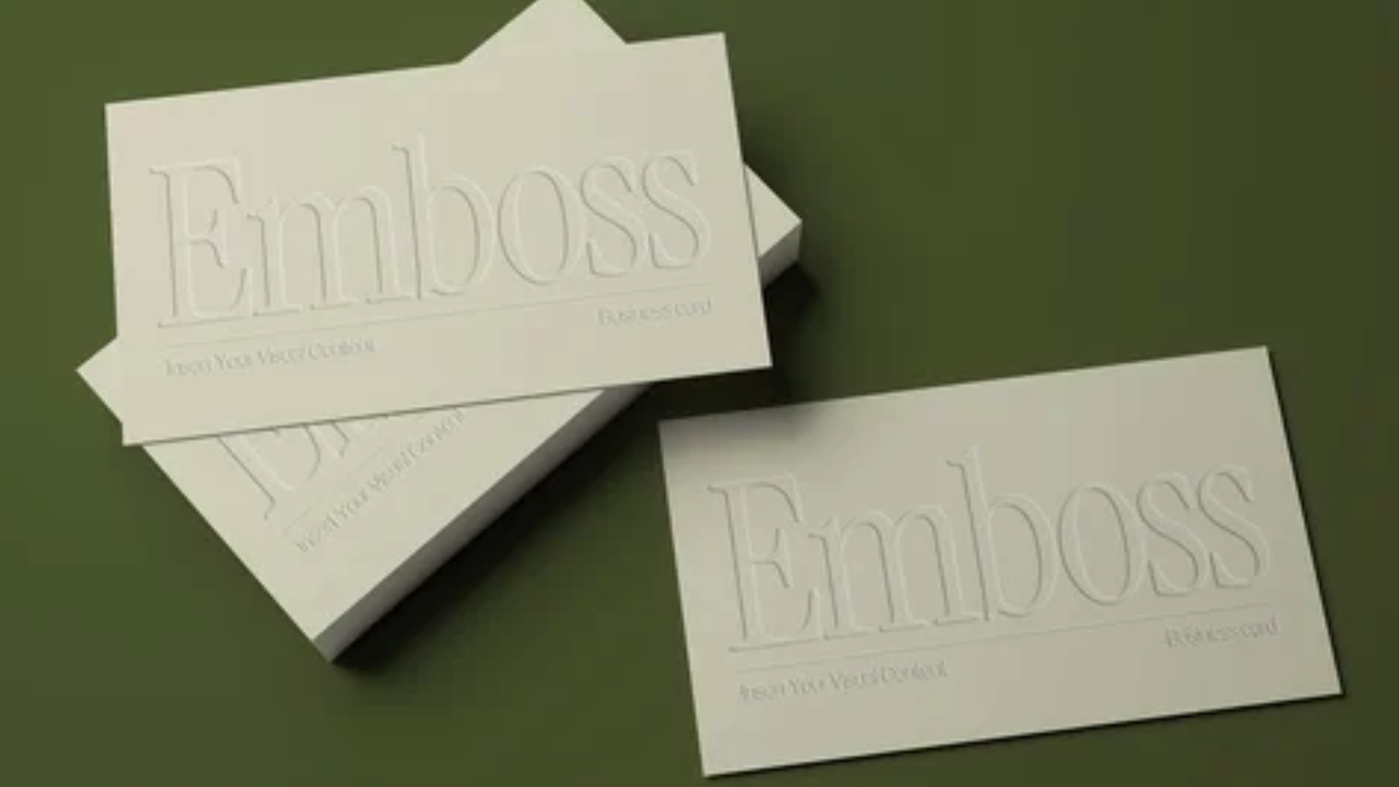 embossed business card