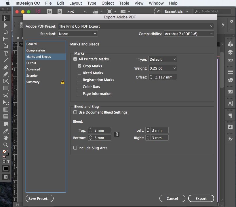 Export PDF for print step 10
