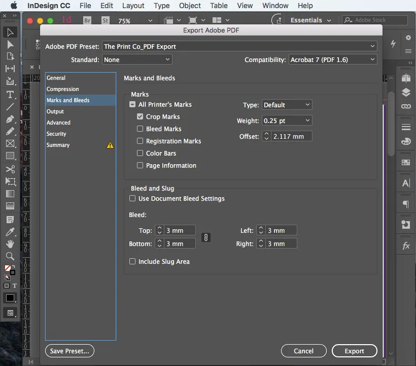 Export PDF for print step 10