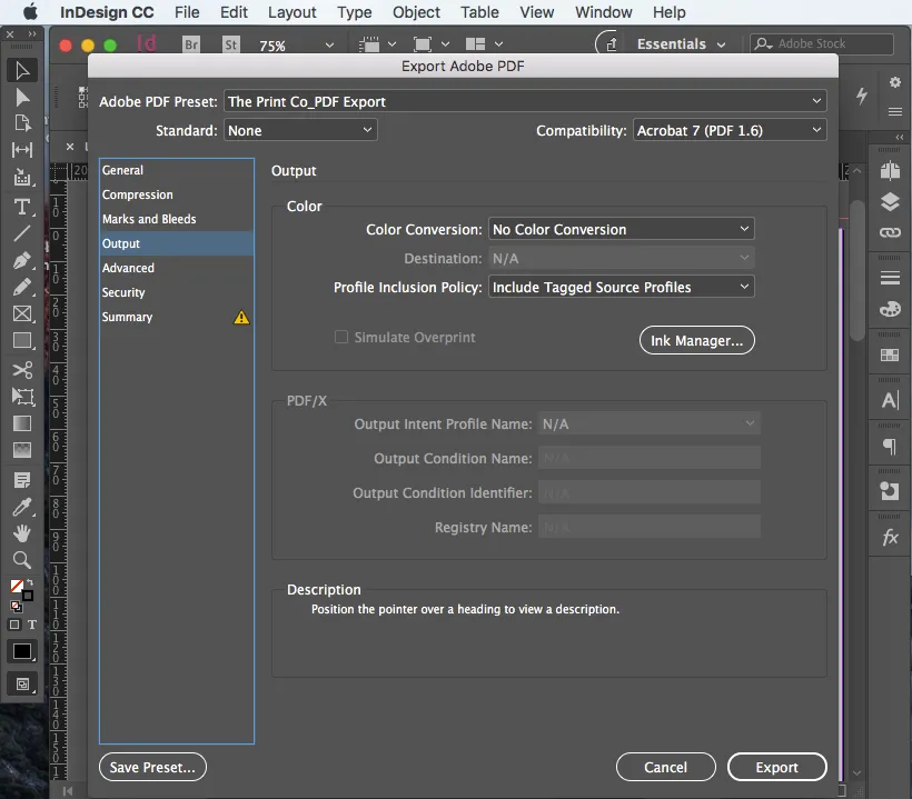 Export PDF for print step 11