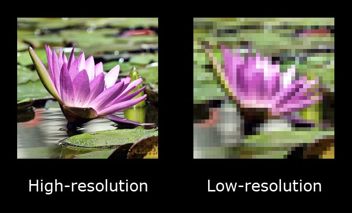 high resolution and low resolution