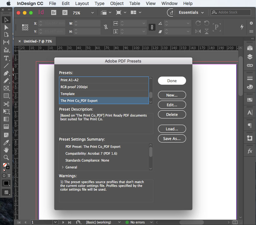 Export PDF for print step 4